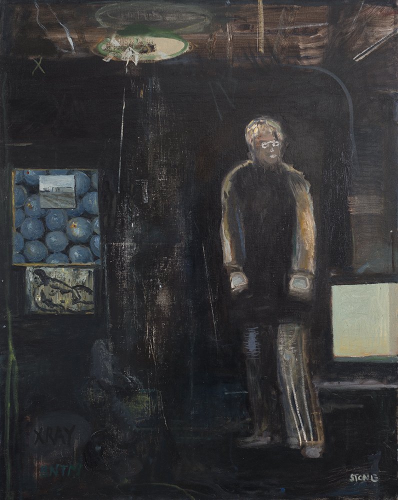 A Moment in A Dark Room 2016, Oil on Canvas, 117 x 93 cm