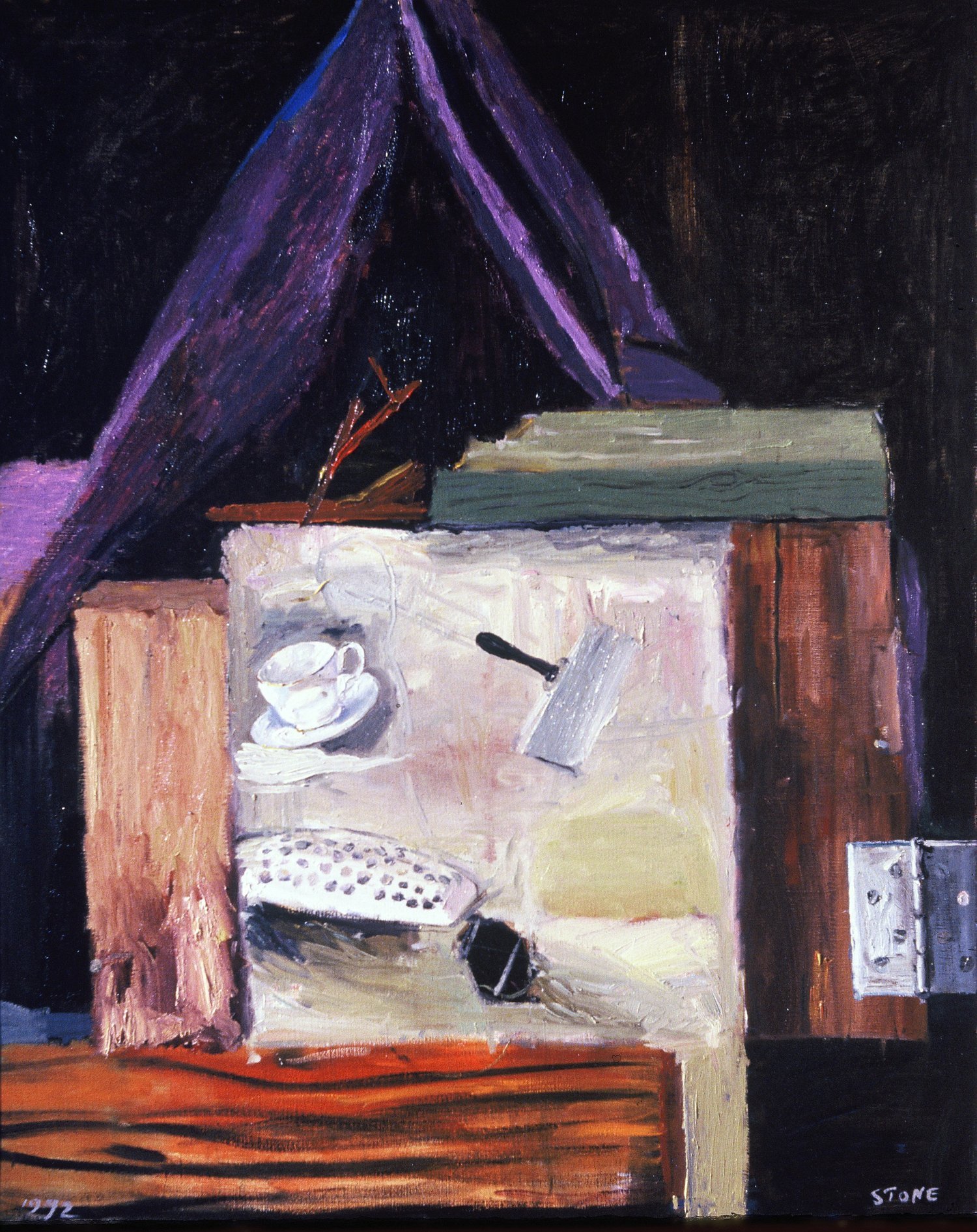 Purple Tent 1992, Oil on Canvas, 116 x 96 cm