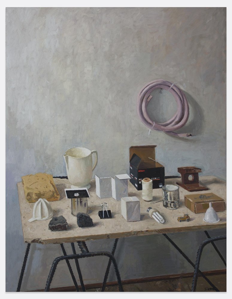 Still Life with Garden Hose 2014, Oil on Canvas, 102 x 80.5 cm