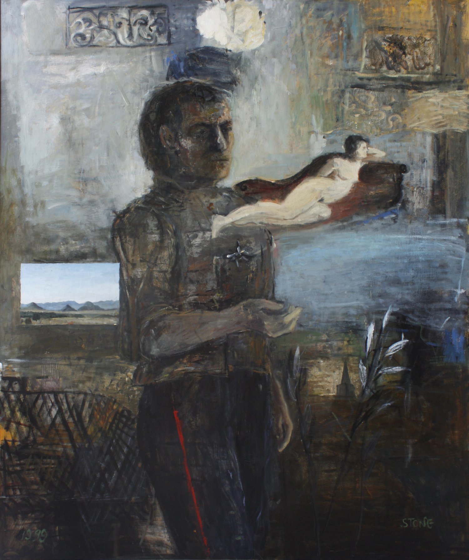 The Soldier who Lost his Rifle 1999, Oil on Canvas, 105 x 83 cm