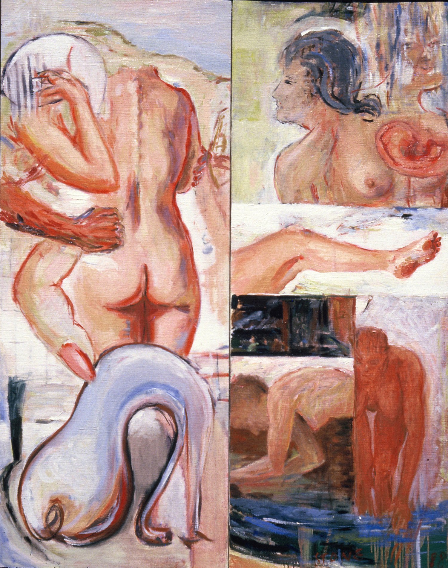 Nudes 1988, Oil on Canvas, 116.84 x 93.98 cm