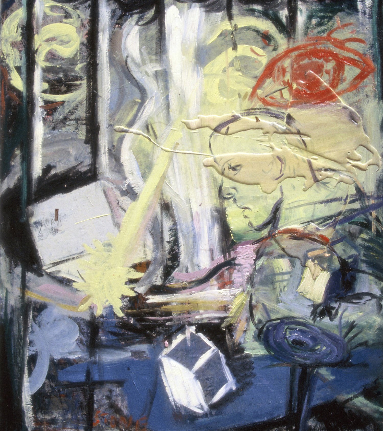 Tartarus 1986, Oil on Metal, 62 x 48 cm