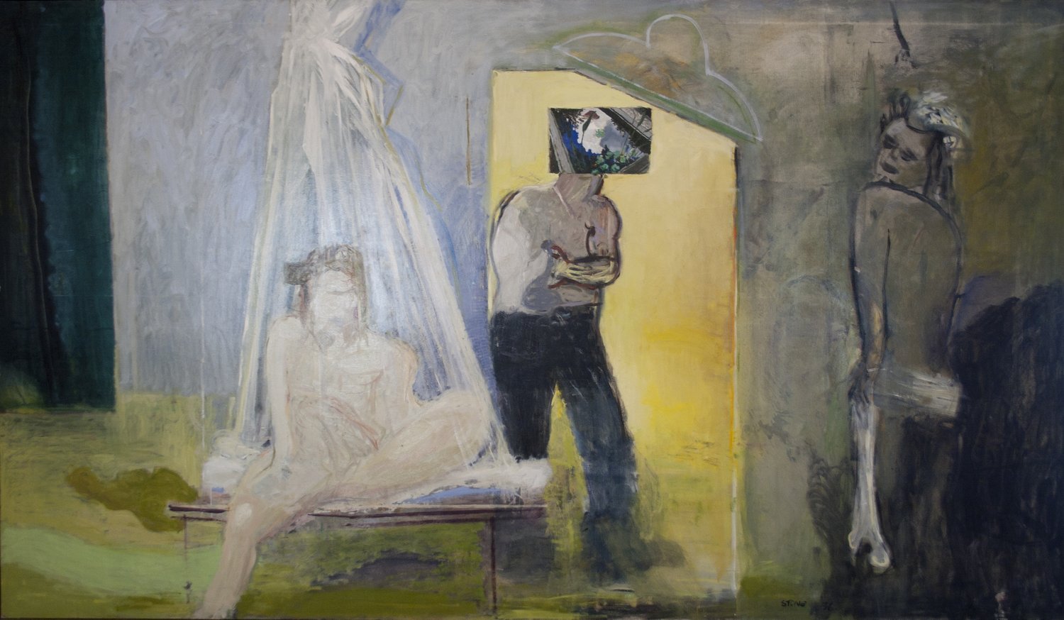 The Place in my Heart that I don't want to go 1996, Oil on Canvas, 110 x 180 cm